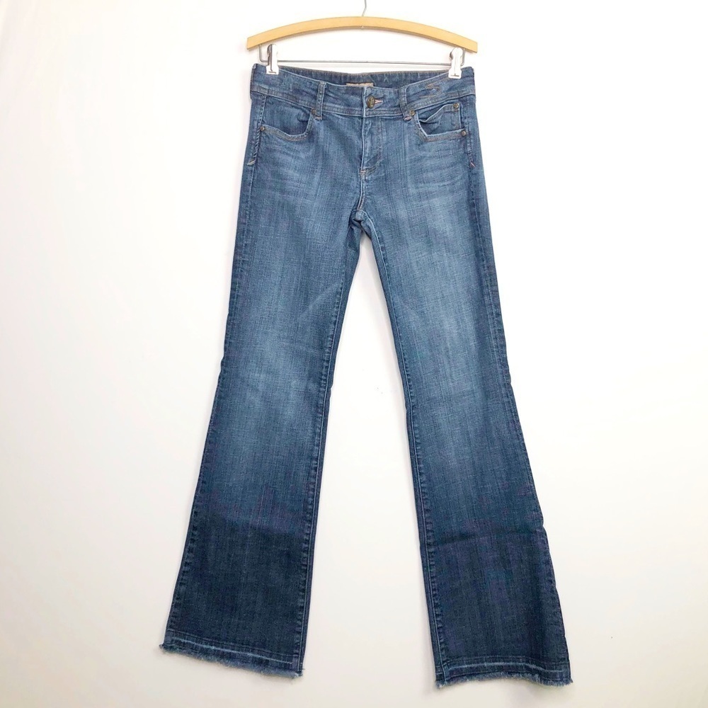 See Thru Soul wide leg, frayed, low rise, jeans
